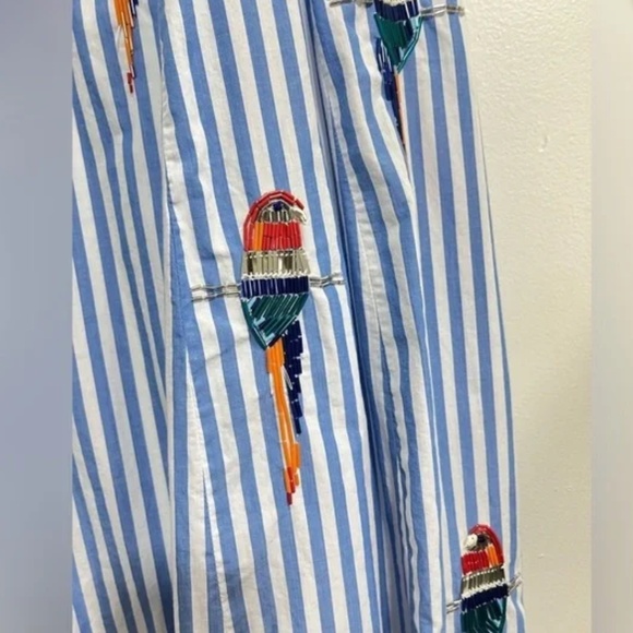 Maeve by Anthropology Tie-Back A-Line Beaded Parrot dress - Picture 11 of 13